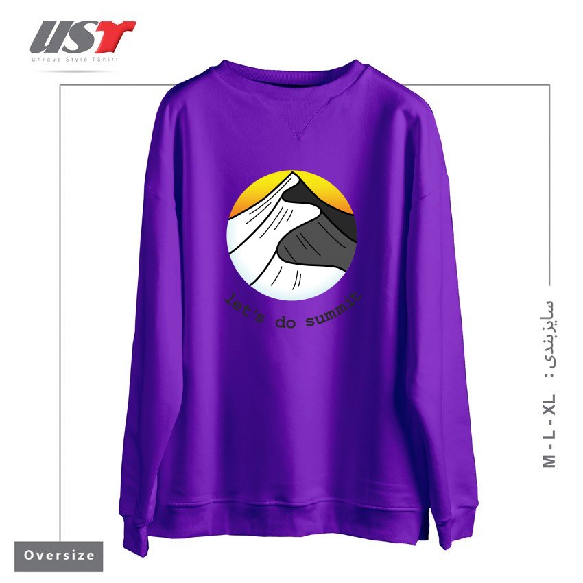 طرح LET'S DO SUMMIT (ON LIGHT) سوییشرت اورسایزرنگ بنفش