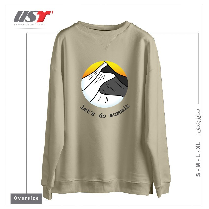 سوییشرت اورسایز طرح LET'S DO SUMMIT (ON LIGHT)