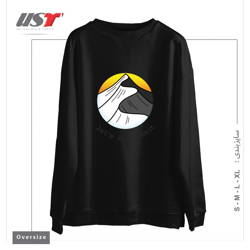 سوییشرت اورسایز طرح LET'S DO SUMMIT (ON LIGHT)