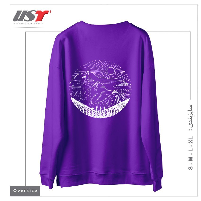 طرح MOUNT ROBSON24561 سوییشرت اورسایزرنگ بنفش