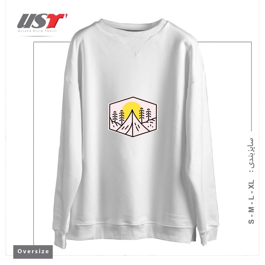 سوییشرت اورسایز طرح MOUNTAIN PEAK