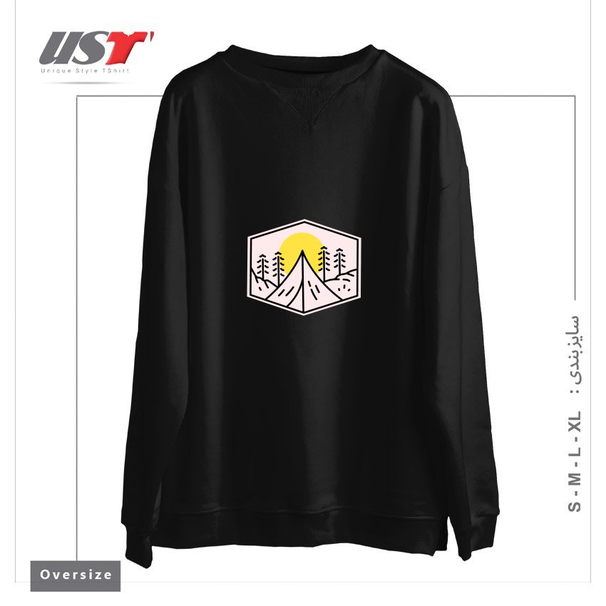 سوییشرت اورسایز طرح MOUNTAIN PEAK