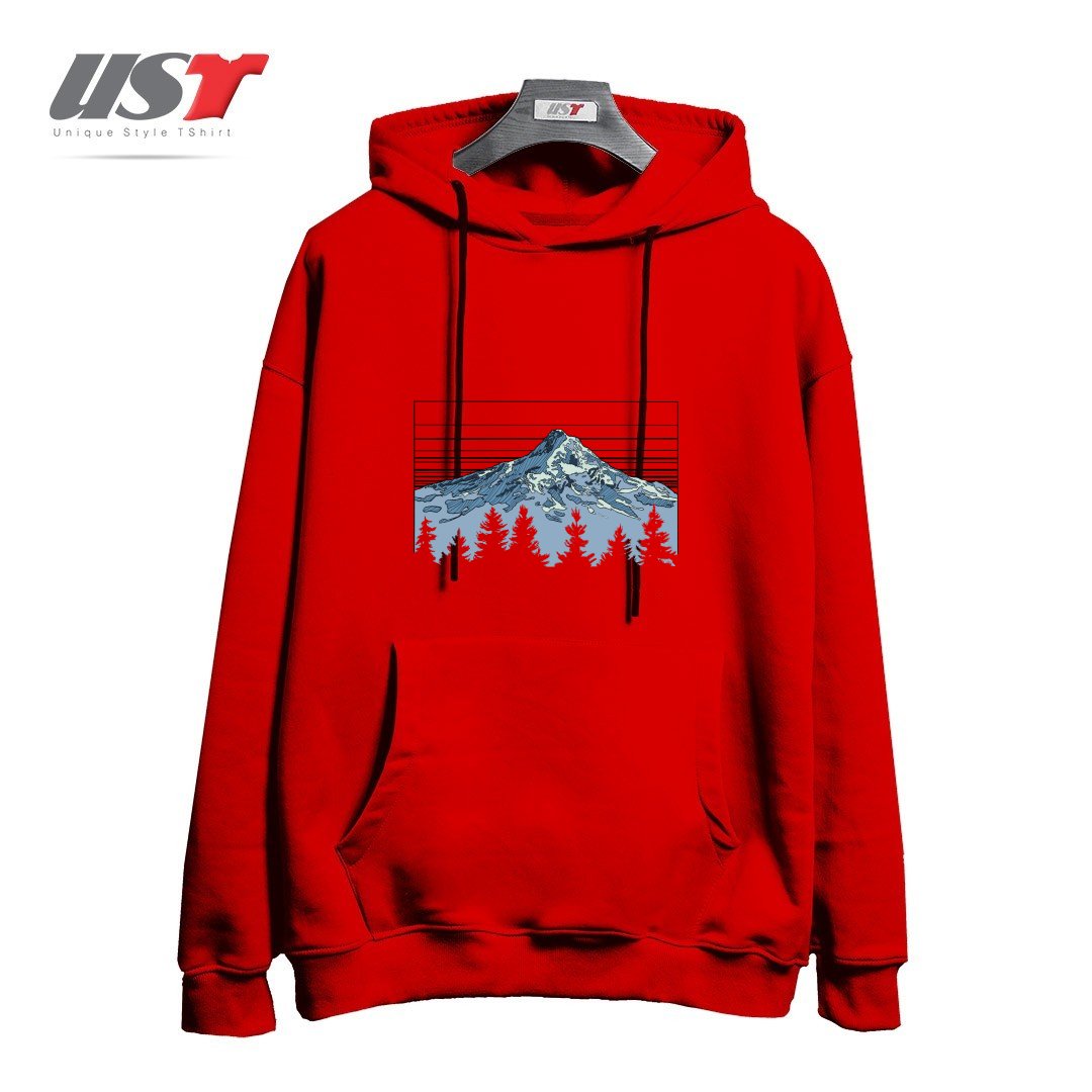 طرح MY HOOD هودی اورسایزرنگ قرمز