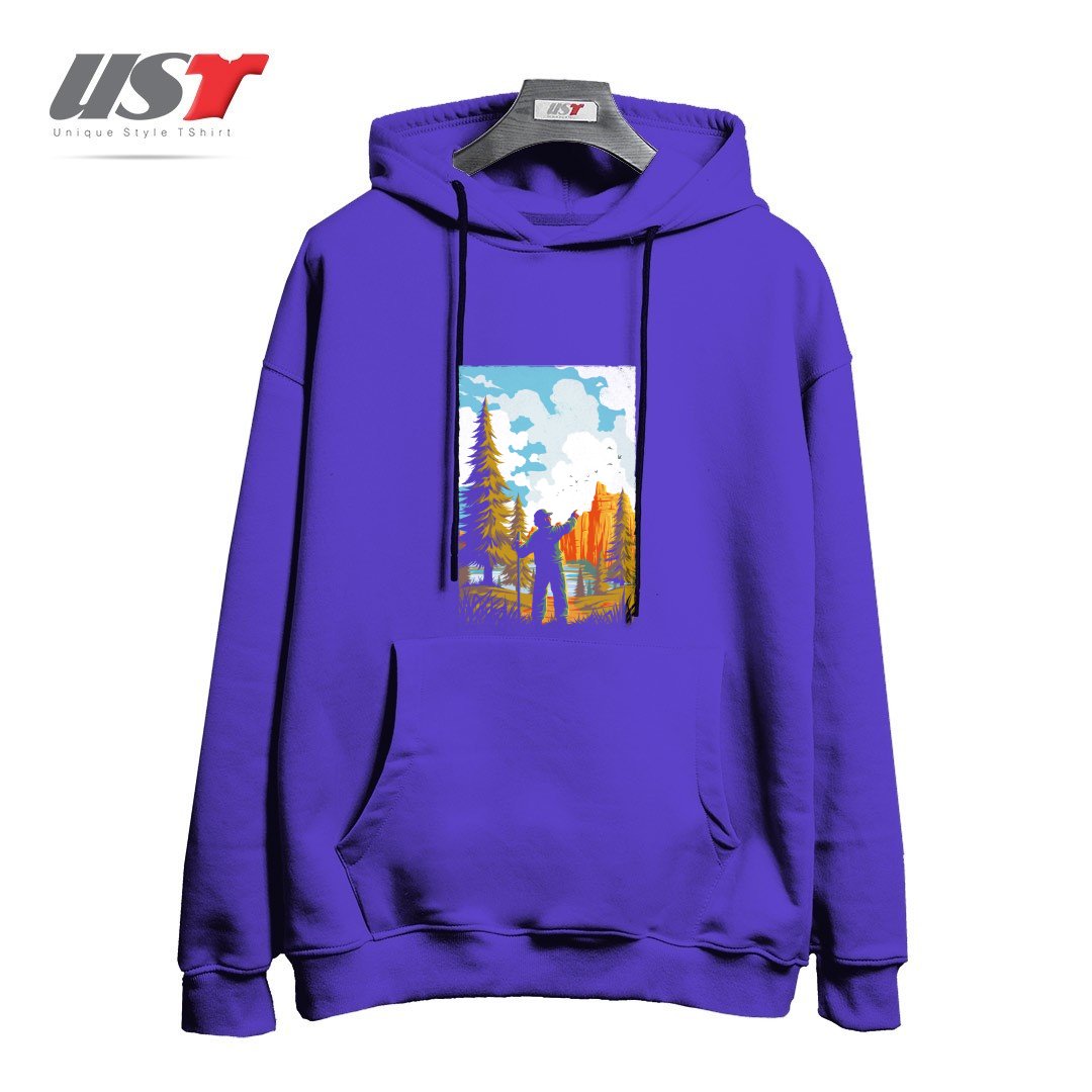 طرح NATIONAL PARK TRADITIONAL DESIGN1165415 هودی اورسایزرنگ بنفش