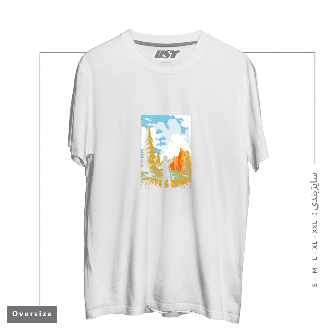 طرح NATIONAL PARK TRADITIONAL DESIGN1165415 تیشرت اورسایزرنگ سفید