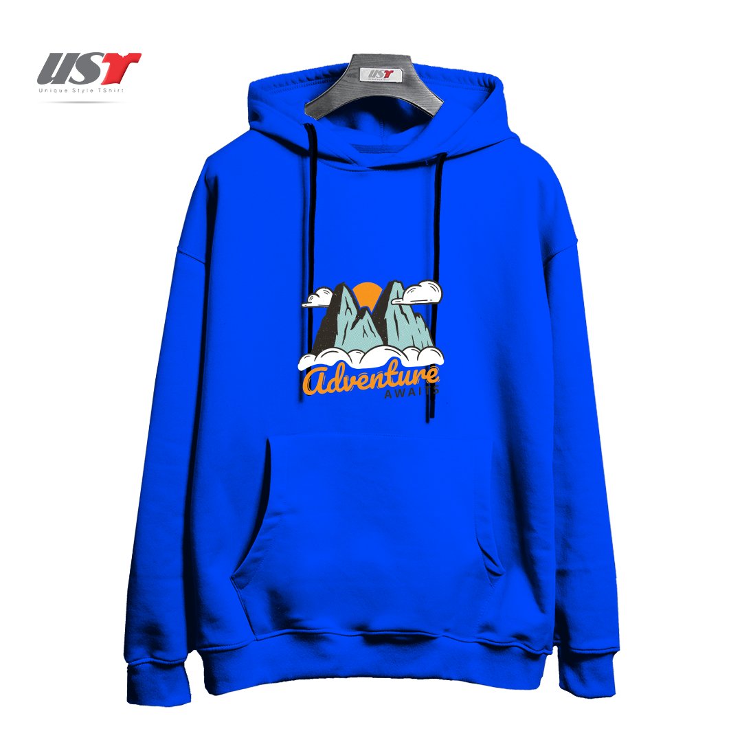 هودی اورسایز طرح NATURE - ADVENTURE AWAITS