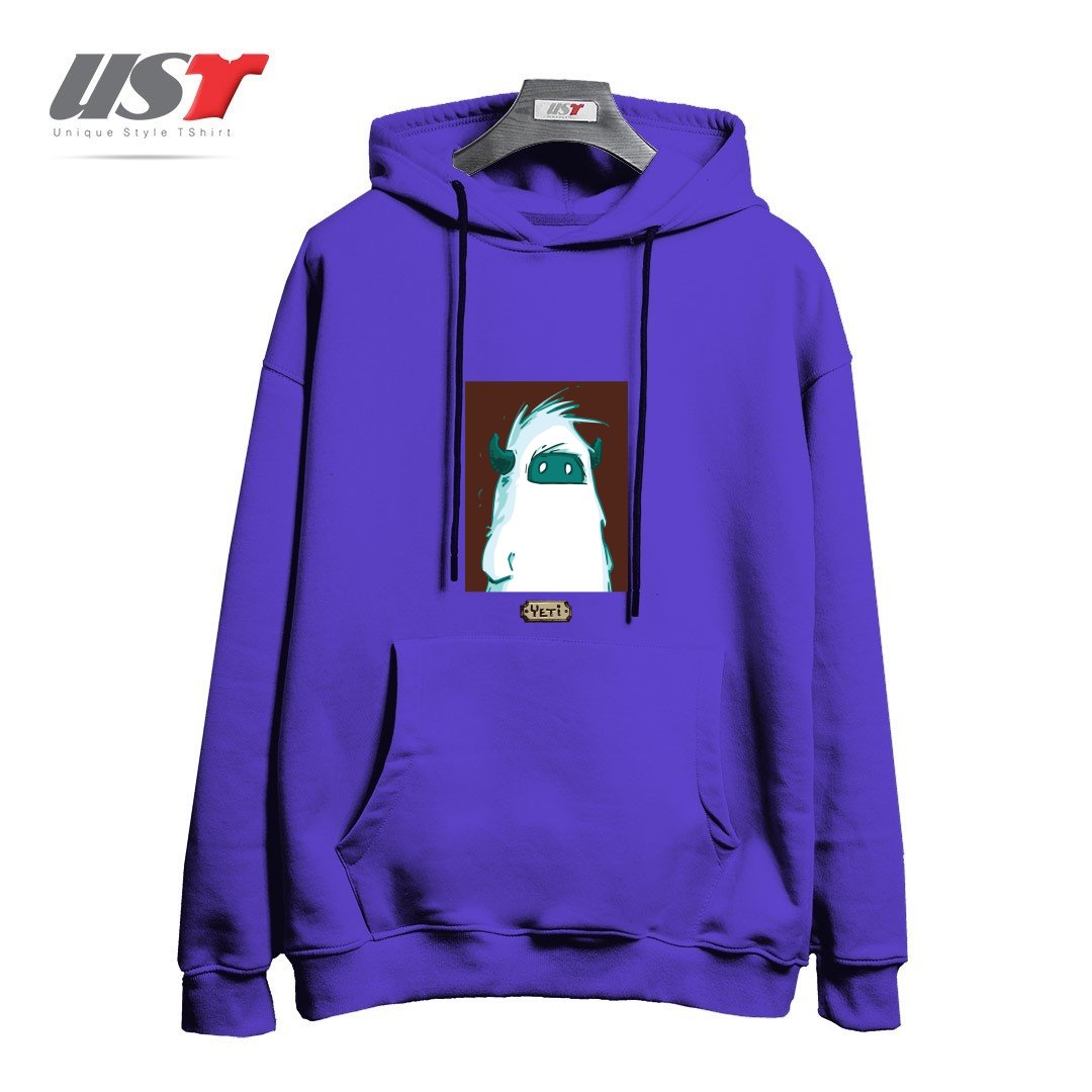 طرح YETI PORTRAIT - FROM SASQANDYETI.CA215165 هودی اورسایزرنگ بنفش