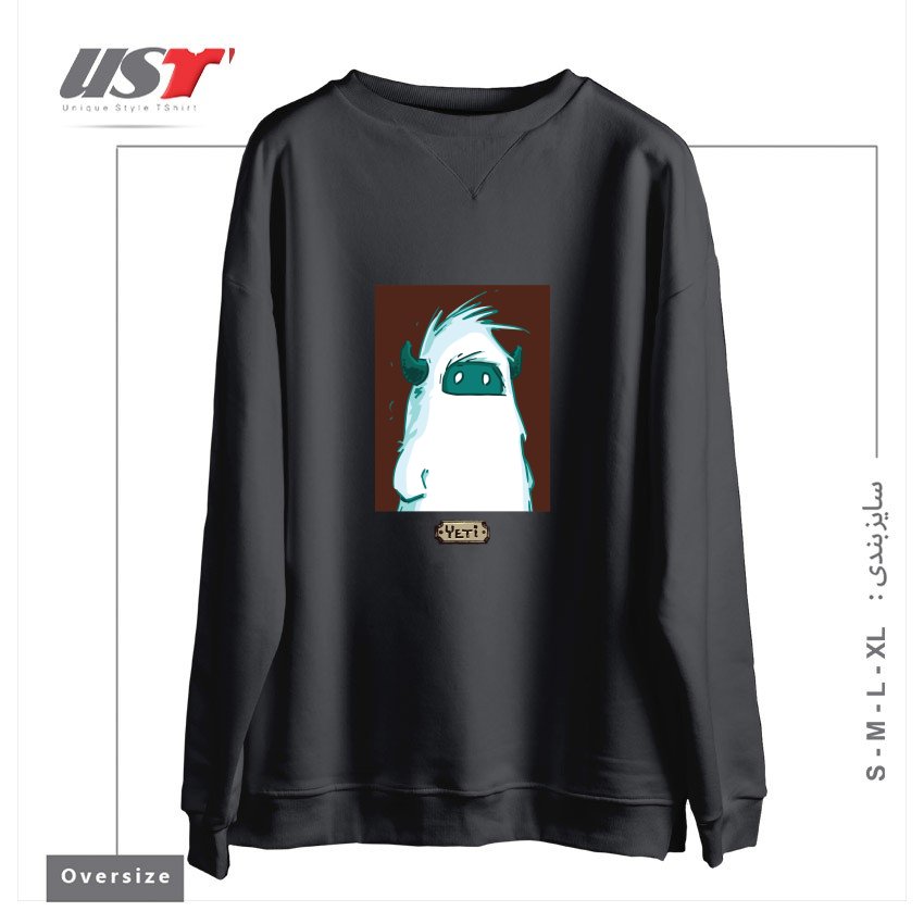سوییشرت اورسایز طرح YETI PORTRAIT - FROM SASQANDYETI.CA215165