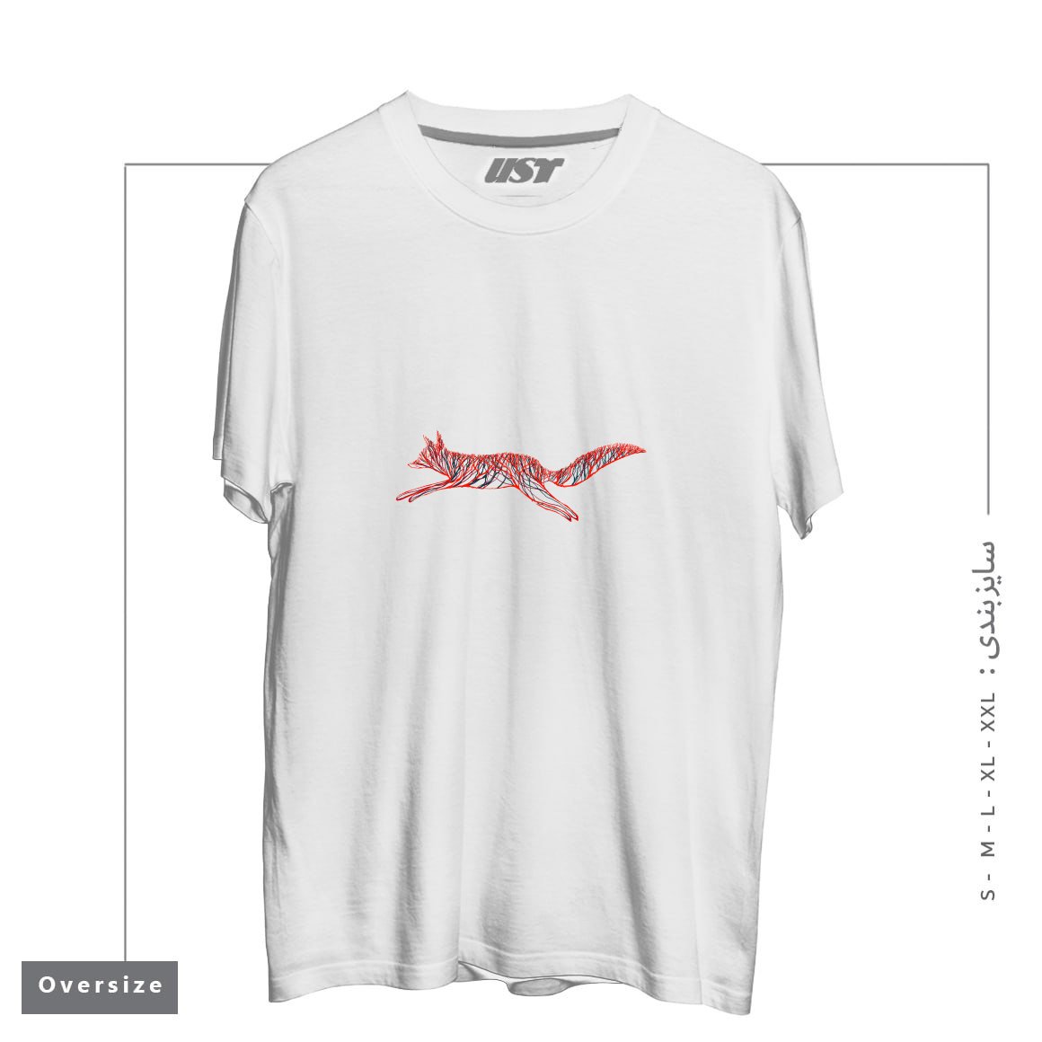 تیشرت اورسایز طرح FOREST FOX