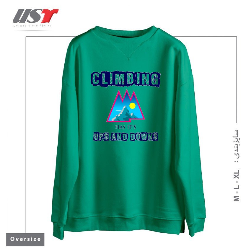 سوییشرت اورسایز طرح UPS AND DOWNS