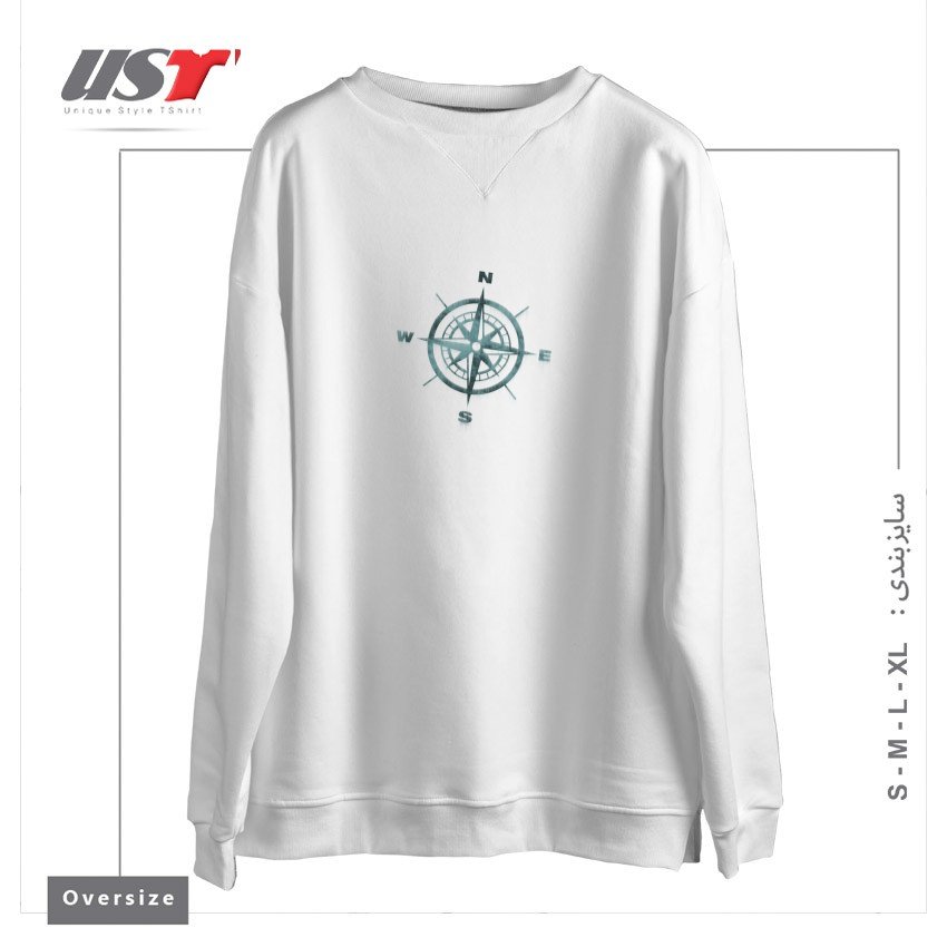 سوییشرت اورسایز طرح TRUE NORTH