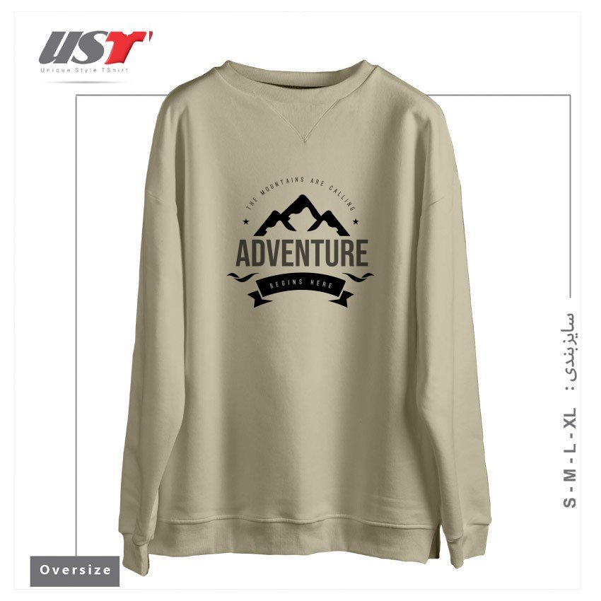 سوییشرت اورسایز طرح THE MOUNTAINS ARE CALLING T-SHIRT