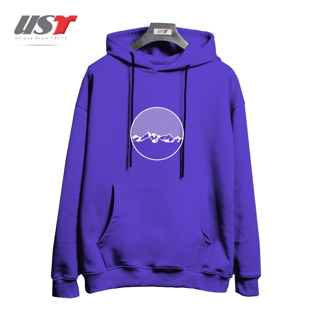 طرح SNOWY MOUNTAINS VERSION 3 هودی اورسایزرنگ بنفش