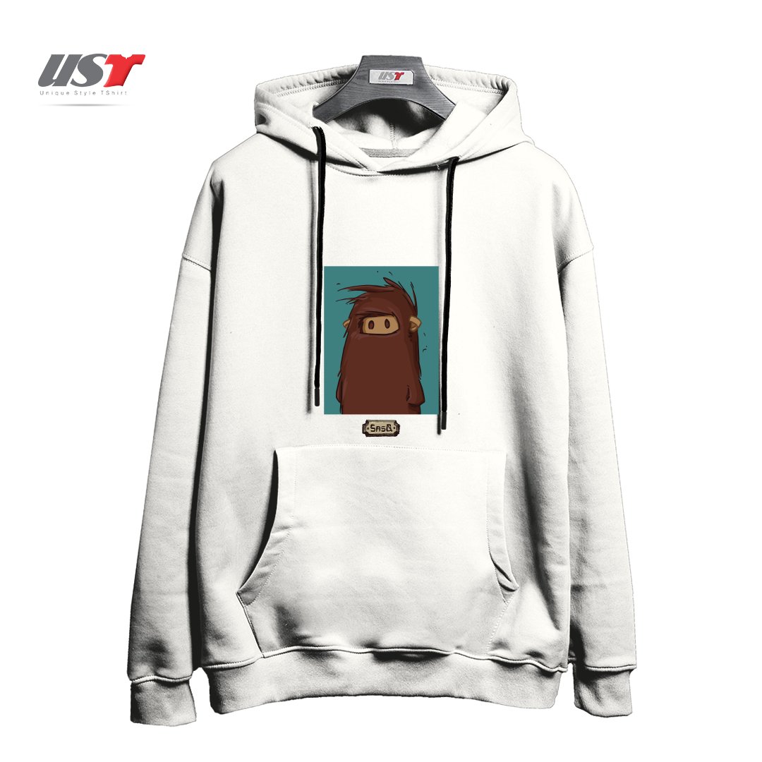 طرح SASQ PORTRAIT - FROM SASQANDYETI.CA هودی اورسایزرنگ سفید