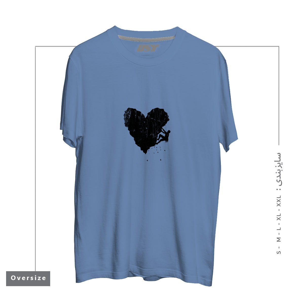 تیشرت اورسایز طرح PEAK OF LOVE115