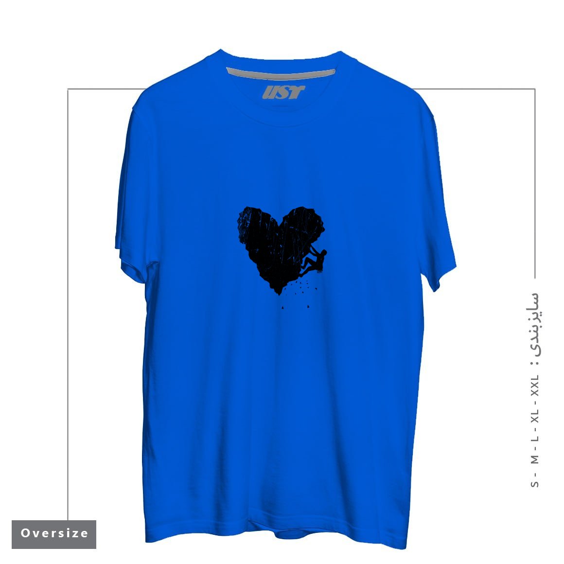 تیشرت اورسایز طرح PEAK OF LOVE115