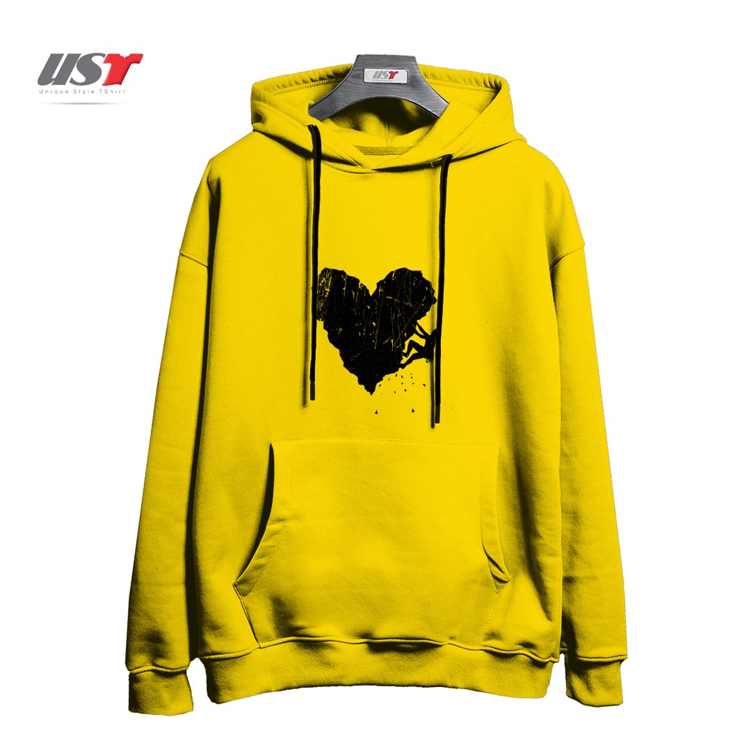 طرح PEAK OF LOVE115 هودی اورسایزرنگ زرد