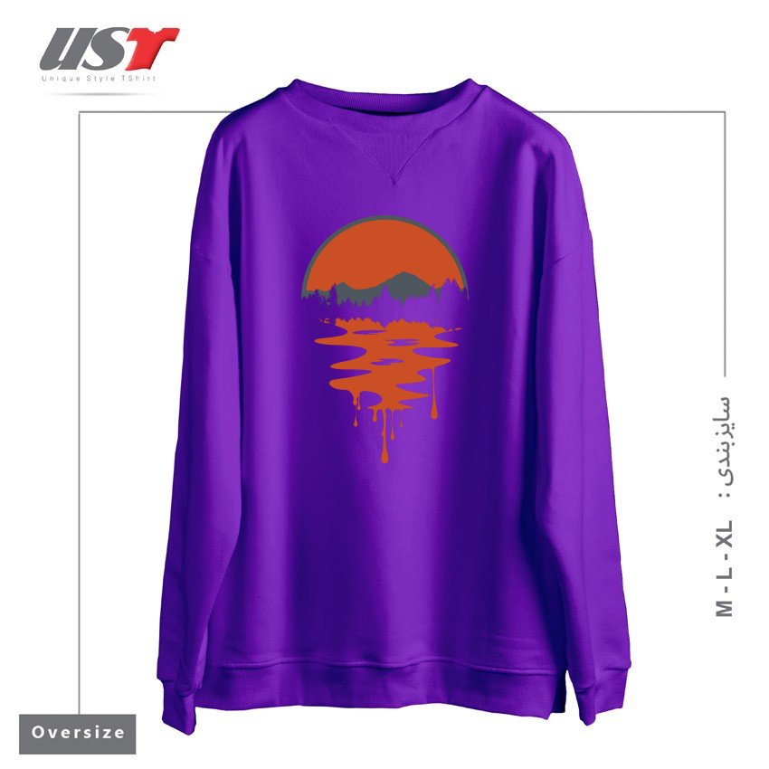 سوییشرت اورسایز طرح OUTDOOR SUNSET