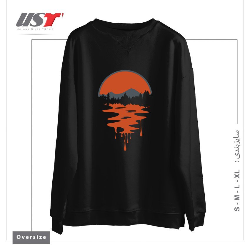سوییشرت اورسایز طرح OUTDOOR SUNSET