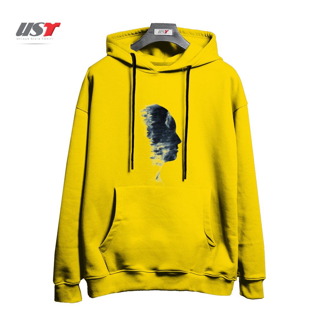 طرح OUTDOOR PROFILE هودی اورسایزرنگ زرد