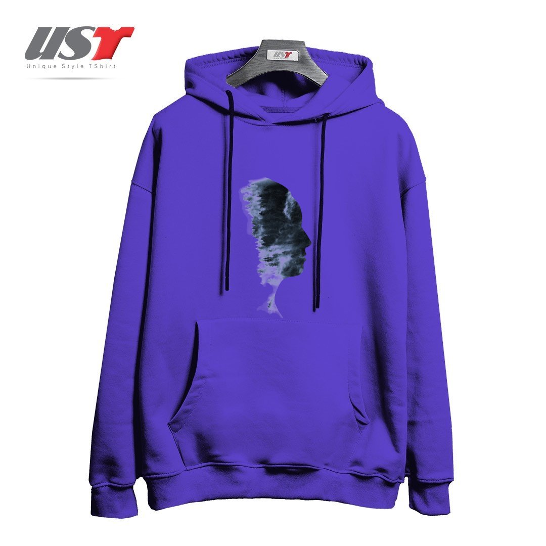 طرح OUTDOOR PROFILE هودی اورسایزرنگ بنفش