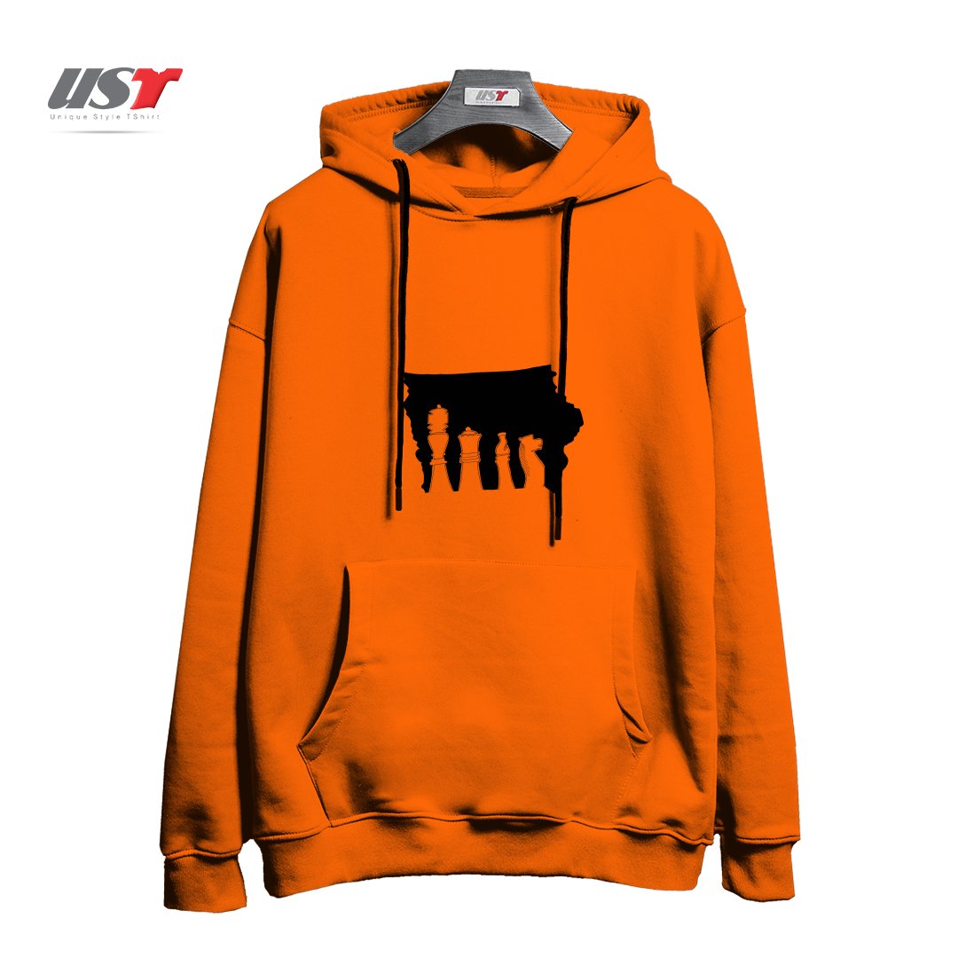 طرح IOWA CHESS هودی اورسایزرنگ نارنجی