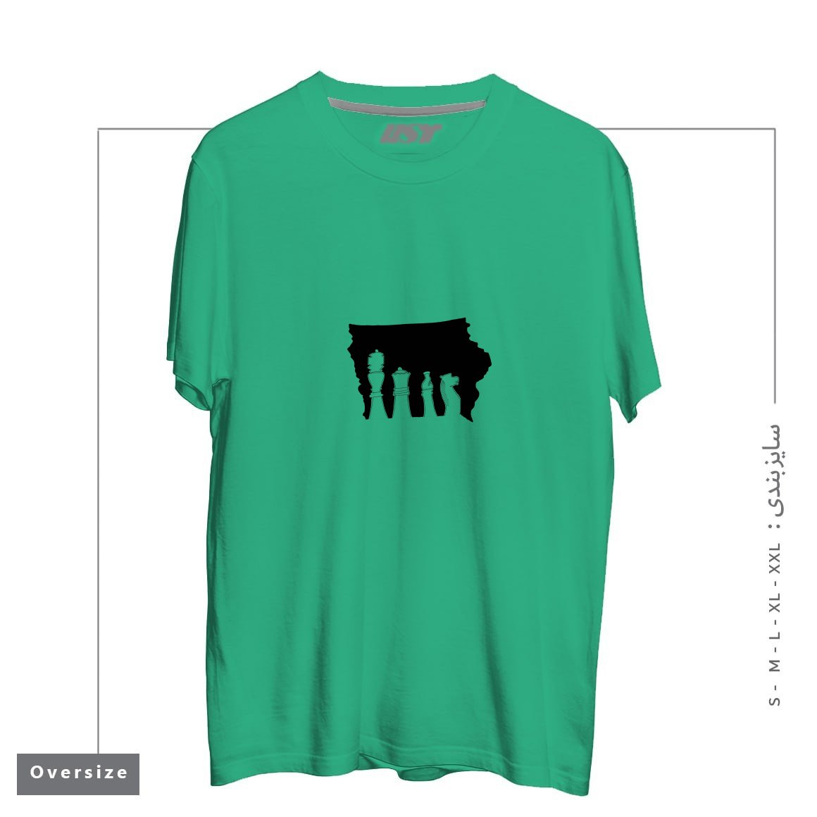 تیشرت اورسایز طرح IOWA CHESS