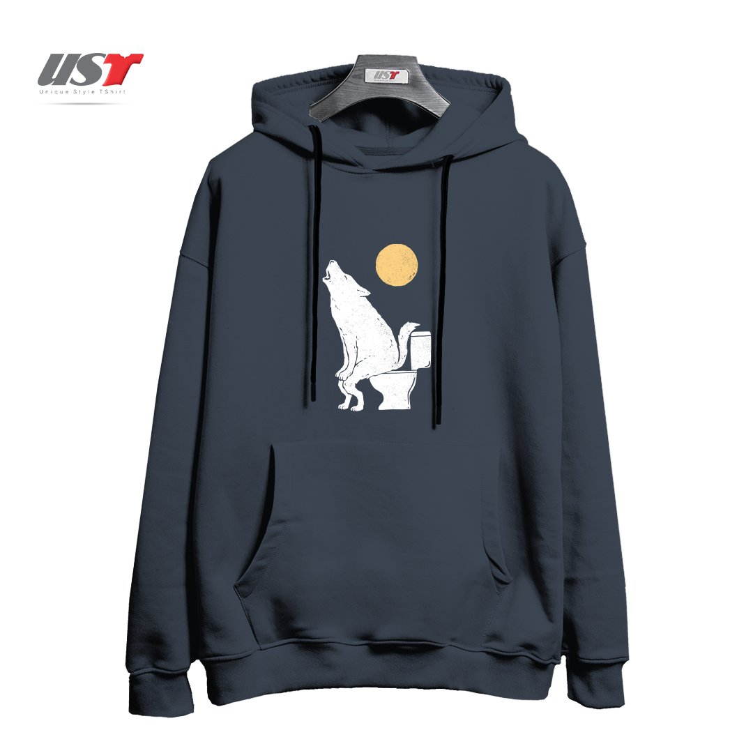 طرح HOWLING AT NIGHT هودی اورسایزرنگ دودی