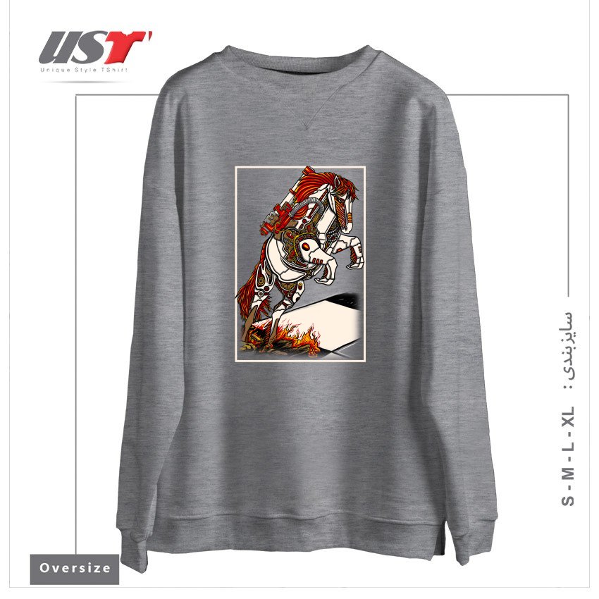 سوییشرت اورسایز طرح THE DARKNESS KNIGHT