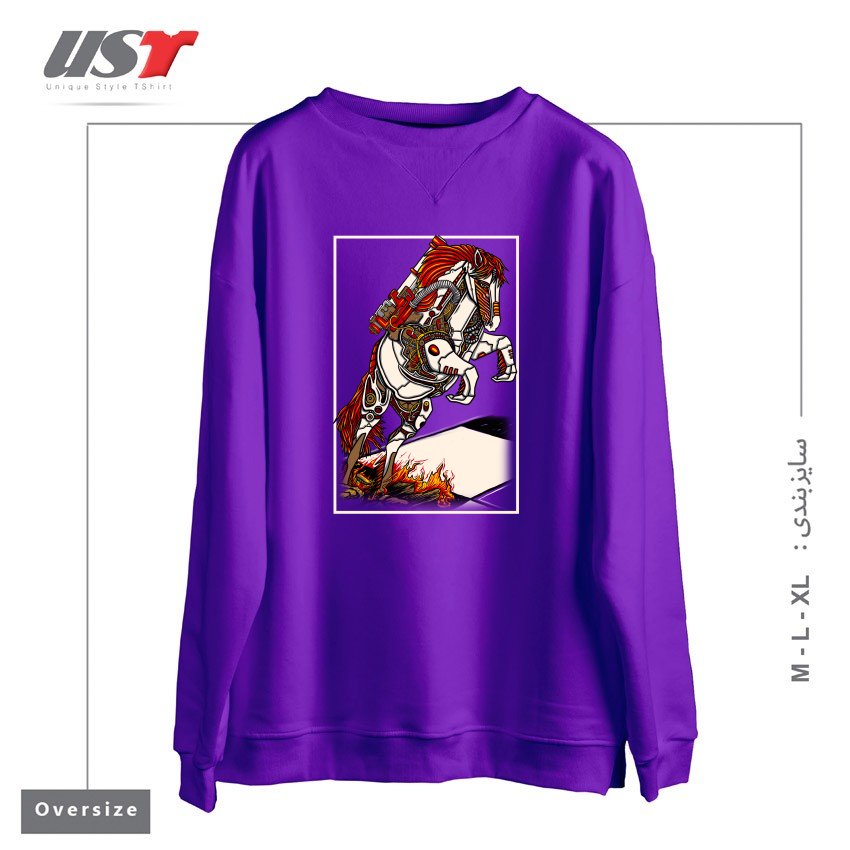 سوییشرت اورسایز طرح THE DARKNESS KNIGHT