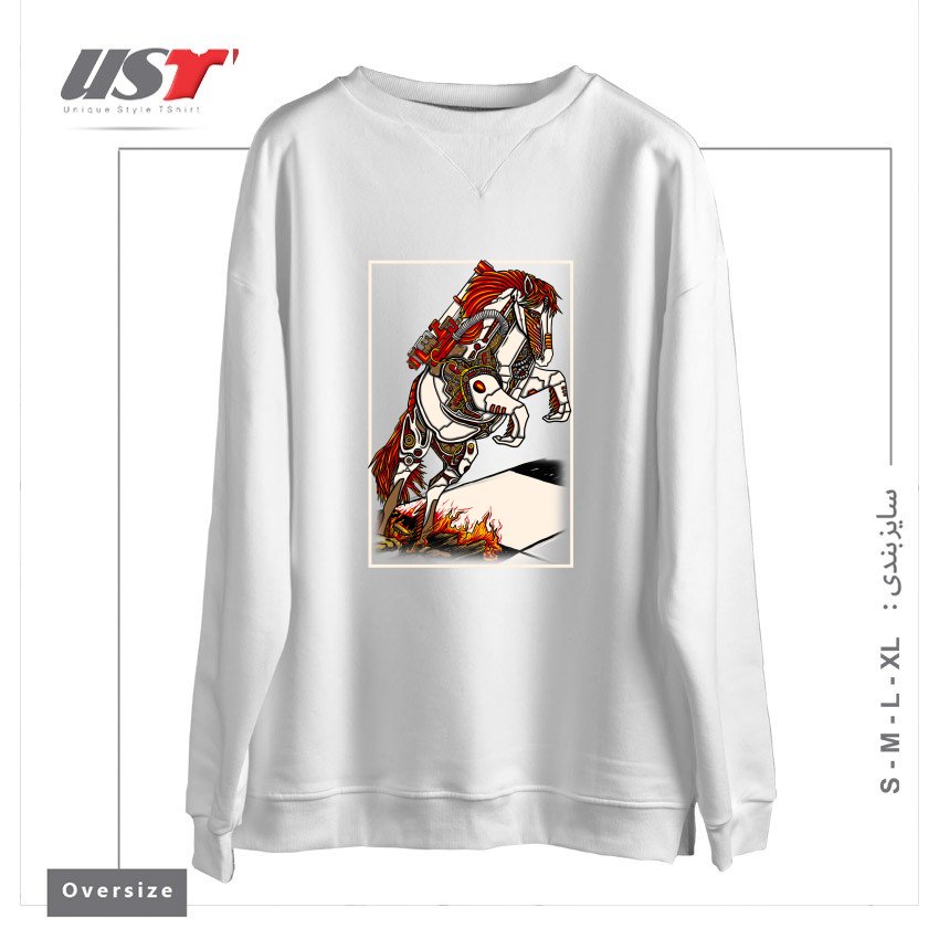 سوییشرت اورسایز طرح THE DARKNESS KNIGHT