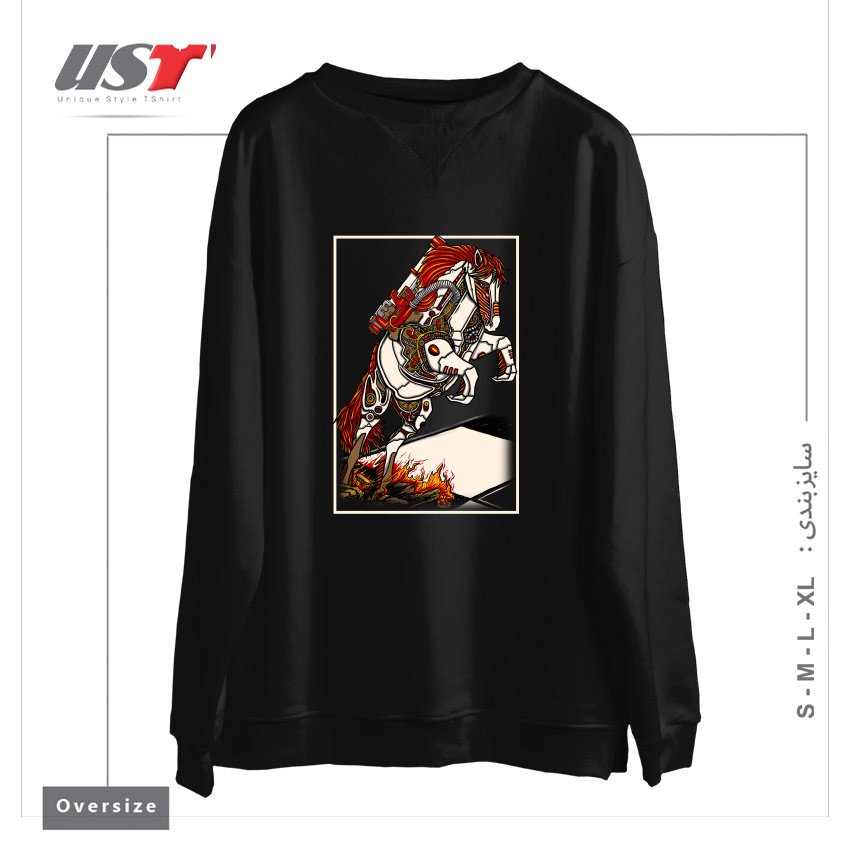 سوییشرت اورسایز طرح THE DARKNESS KNIGHT