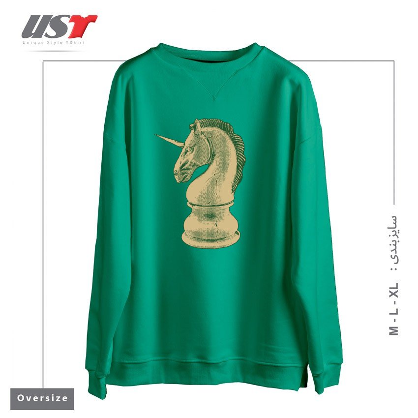 سوییشرت اورسایز طرح UNICORN KNIGHT