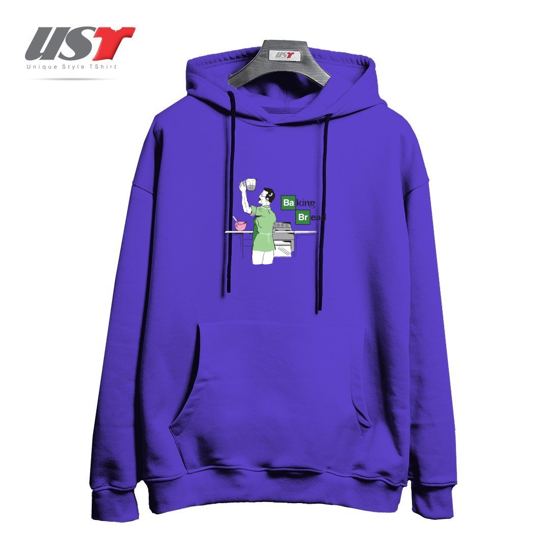 طرح BAKING BREAD هودی اورسایزرنگ بنفش