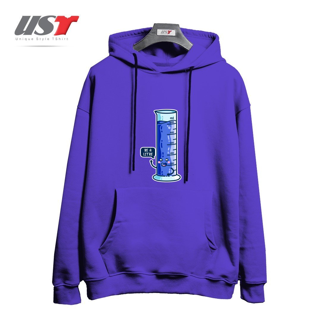 طرح BE A LITRE GRADUATED CYLINDER هودی اورسایزرنگ بنفش