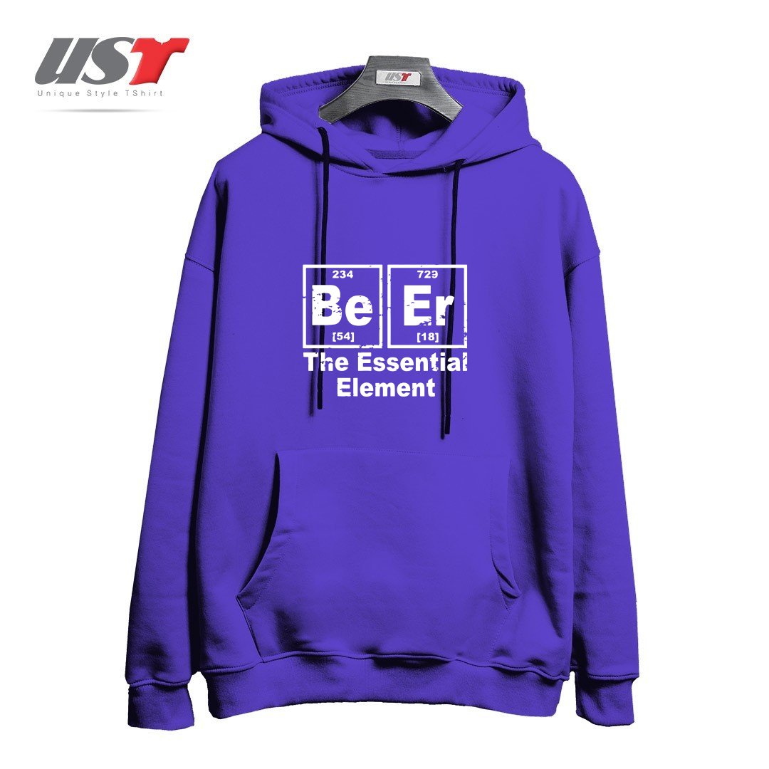 طرح BEER THE ESSENTIAL ELEMENT CHEMISTRY PUB BBQ PARTY FUNNY FATHER BBQ T-SHIRTS هودی اورسایزرنگ بنفش