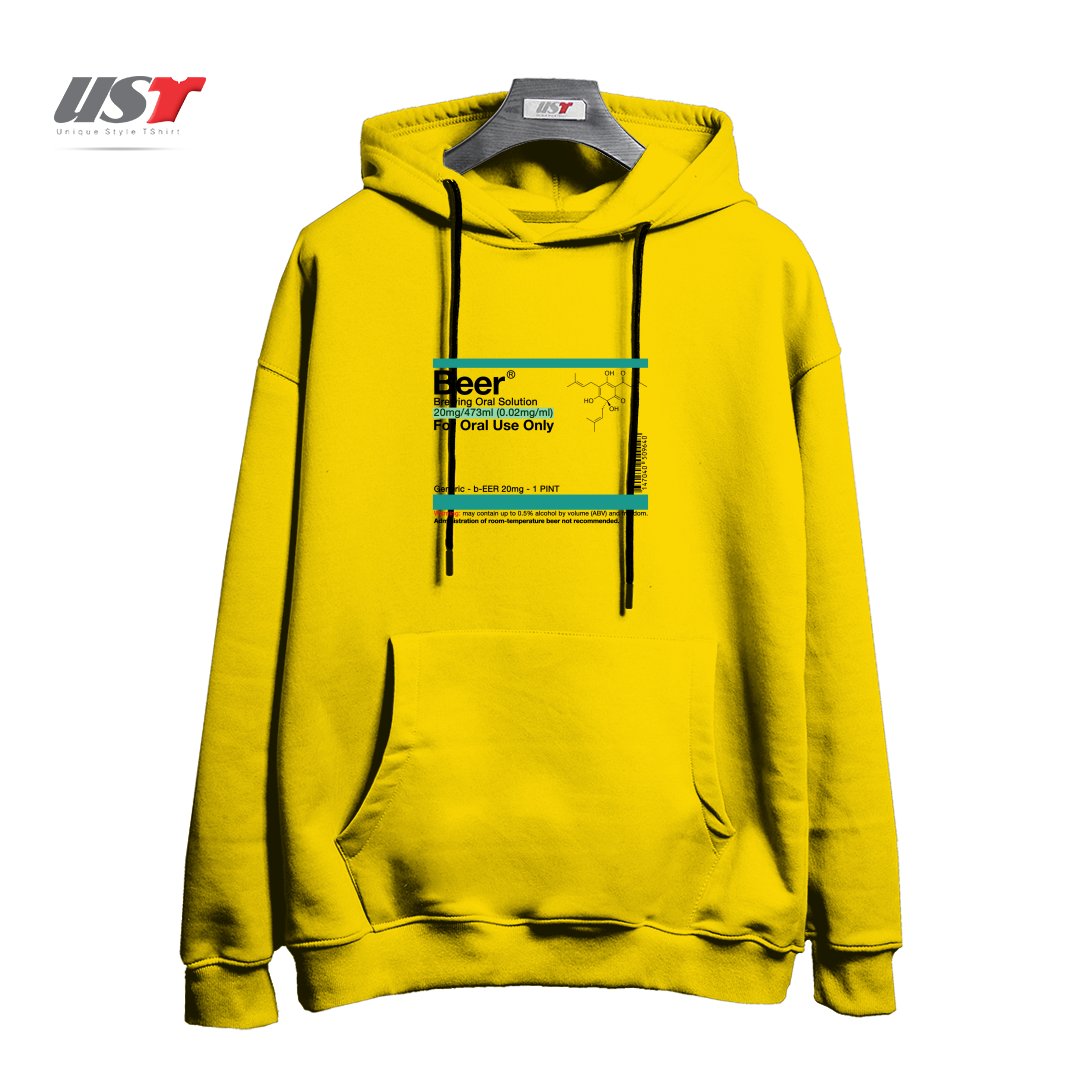 طرح BREWING ORAL SOLUTION هودی اورسایزرنگ زرد