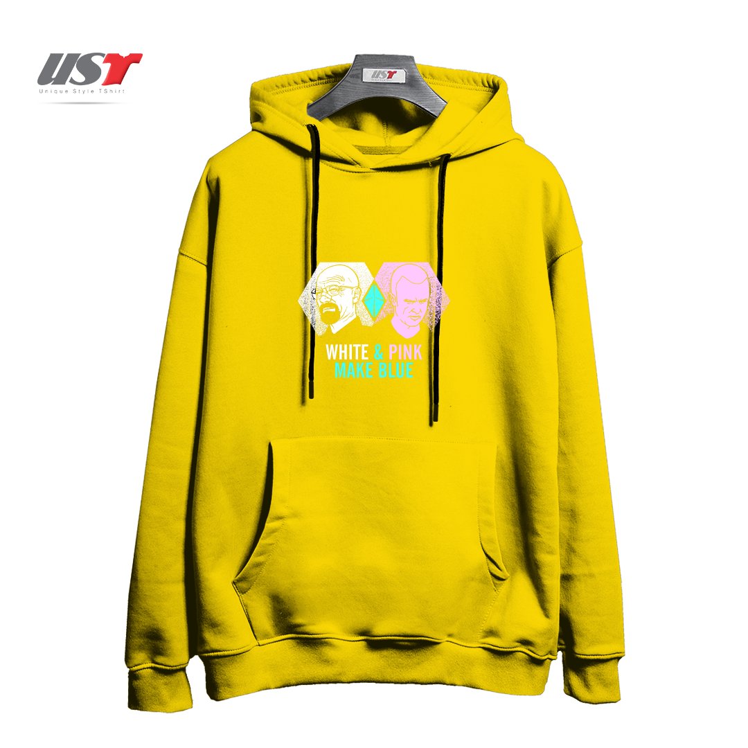 طرح BREAKING BLUE هودی اورسایزرنگ زرد