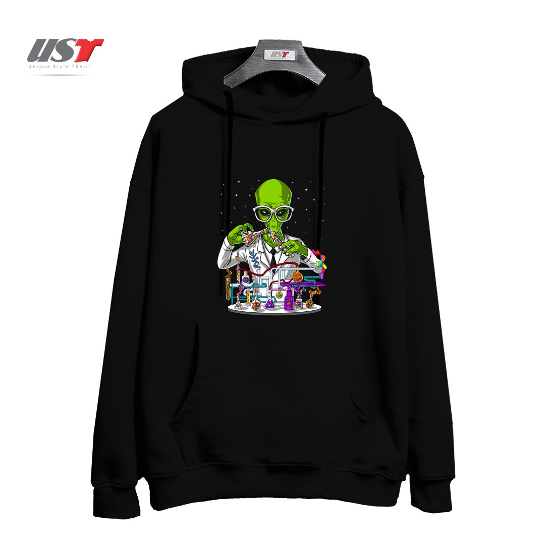 طرح CHEMISTRY ALIEN هودی اورسایزرنگ مشکی