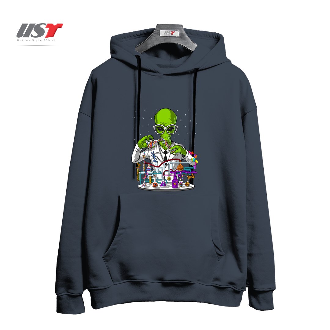 طرح CHEMISTRY ALIEN هودی اورسایزرنگ دودی