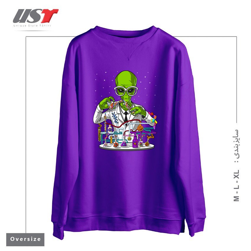 سوییشرت اورسایز طرح CHEMISTRY ALIEN