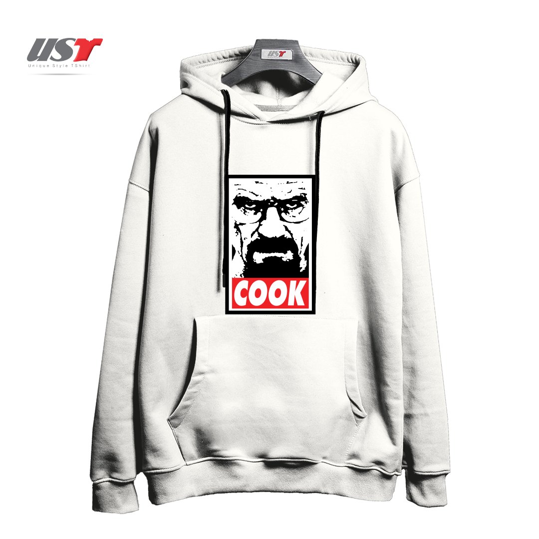 طرح COOK هودی اورسایزرنگ سفید