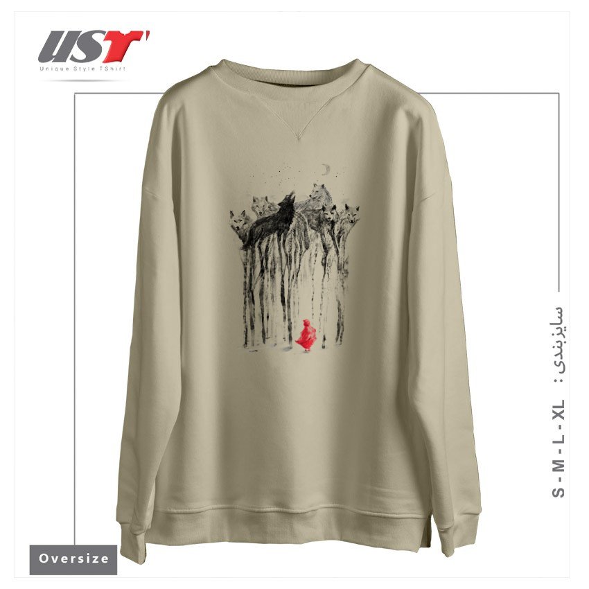 سوییشرت اورسایز طرح INTO THE WOODS - 38SUNSETS