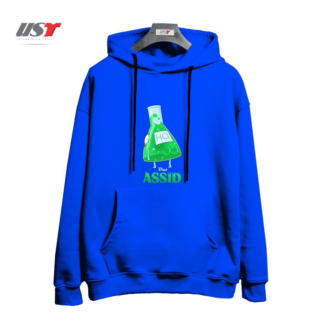 طرح DAT ASSID هودی اورسایزرنگ آبی شالی