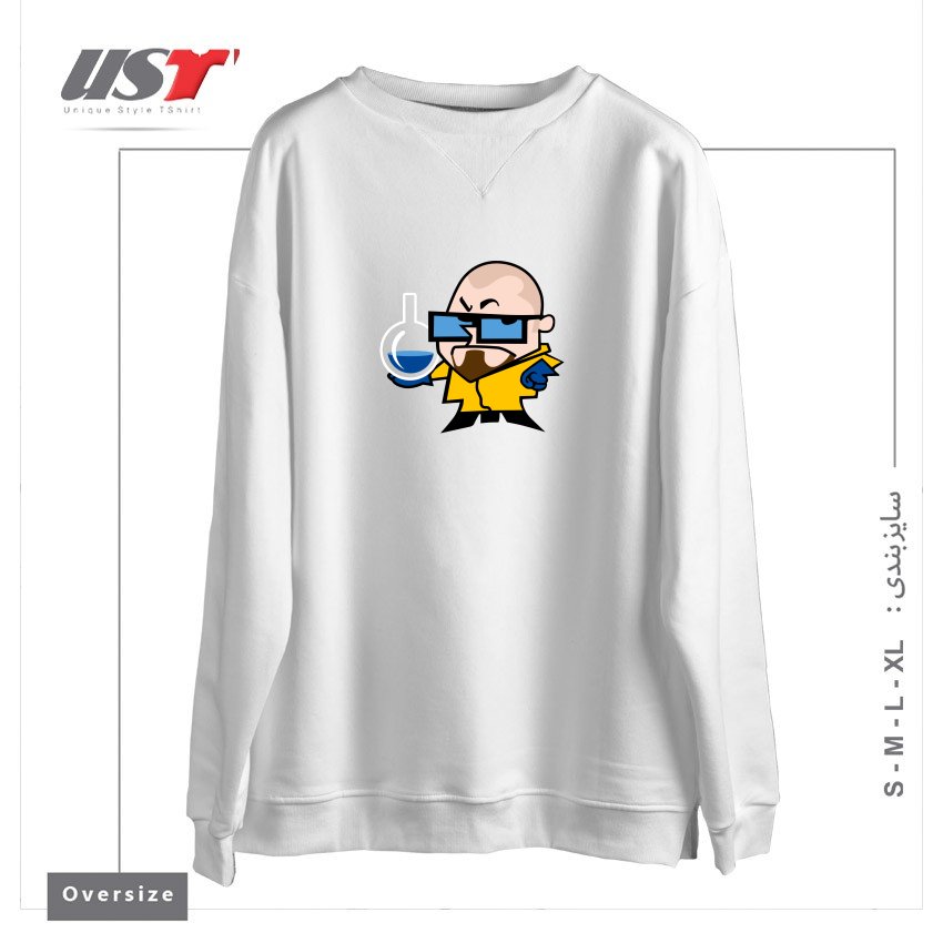 سوییشرت اورسایز طرح DEXTER WHITE