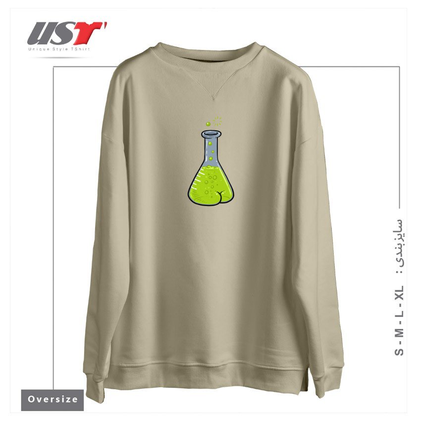 سوییشرت اورسایز طرح FLASK BUTT