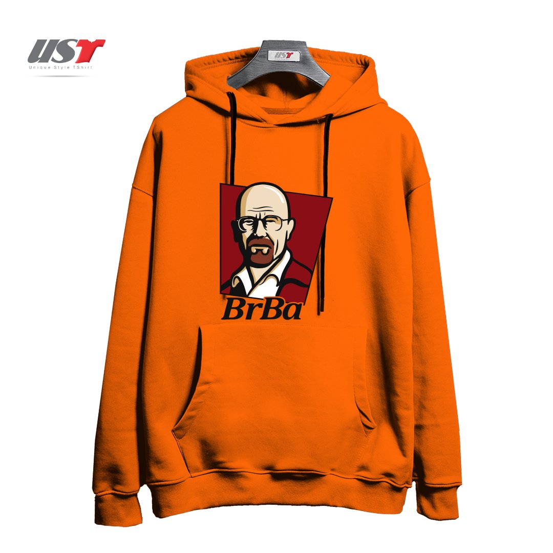 طرح WALTER WHITE BREAKING BAD هودی اورسایزرنگ نارنجی