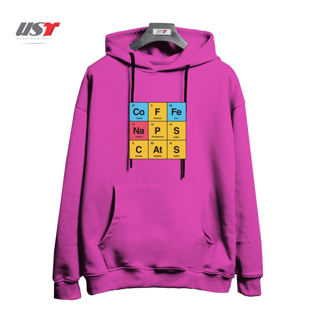 طرح SCIENCE, NAPS & CATS BY TOBE FONSECA هودی اورسایزرنگ صورتی