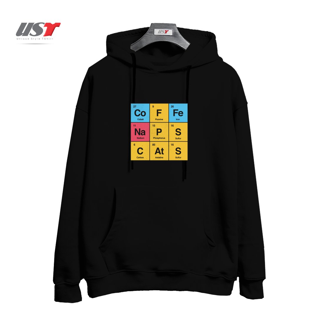 طرح SCIENCE, NAPS & CATS BY TOBE FONSECA هودی اورسایزرنگ مشکی