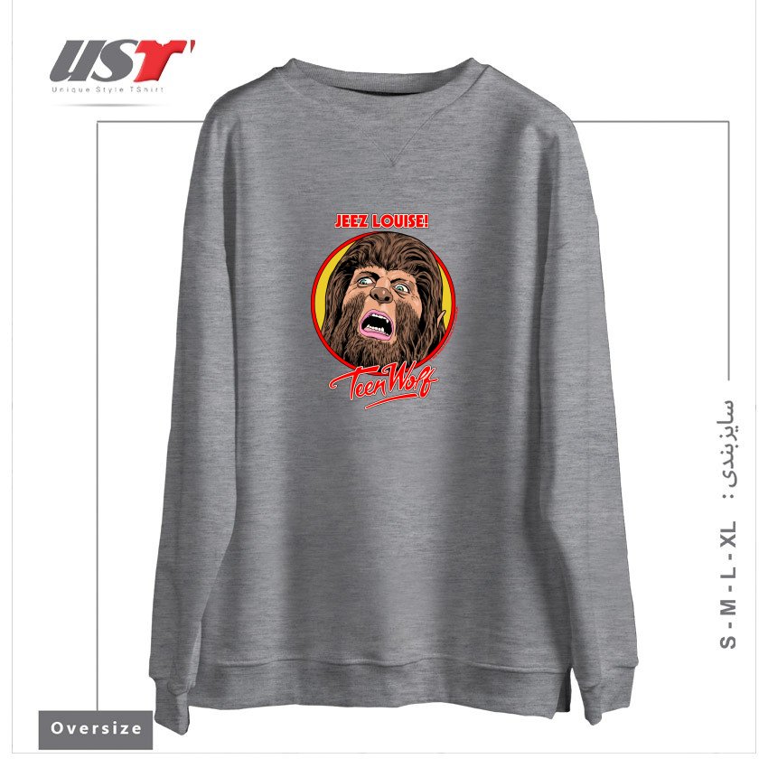 سوییشرت اورسایز طرح JEEZ LOUISE TEEN WOLF
